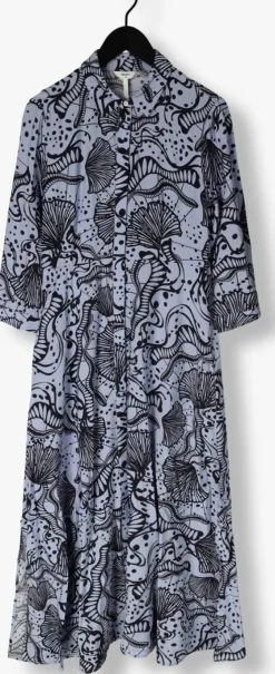 lichtblauwe object maxi jurk objjessa alli 3/4 shirt dress