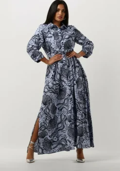 lichtblauwe object maxi jurk objjessa alli 3/4 shirt dress