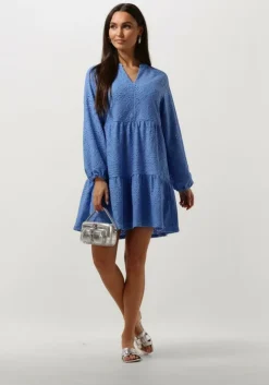 lichtblauwe object mini jurk objfeodora gia l/s dress