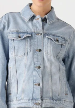 lichtblauwe object spijkerjas objellen re denim jacket