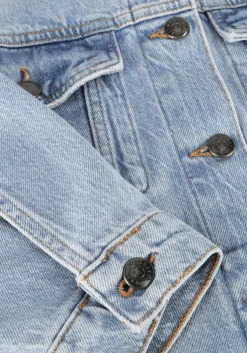 lichtblauwe object spijkerjas objellen re denim jacket