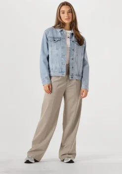 lichtblauwe object spijkerjas objellen re denim jacket