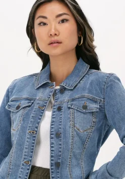 lichtblauwe object spijkerjas objwin new denim jacket noos