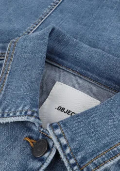 lichtblauwe object spijkerjas objwin new denim jacket noos