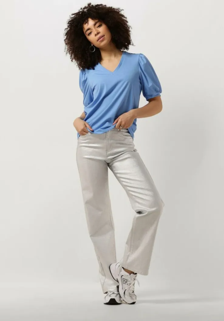 lichtblauwe object top objcaroline s/s top