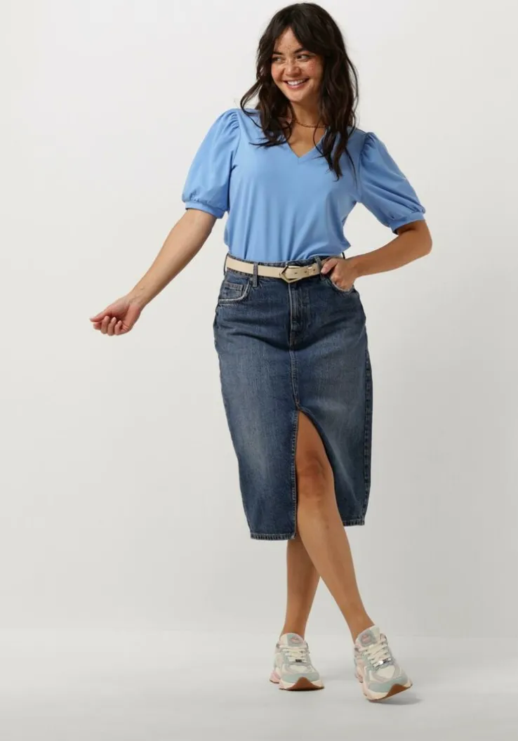 lichtblauwe object top objcaroline s/s top