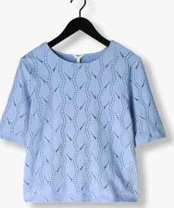 lichtblauwe object top objava 2/4 lo o-neck top