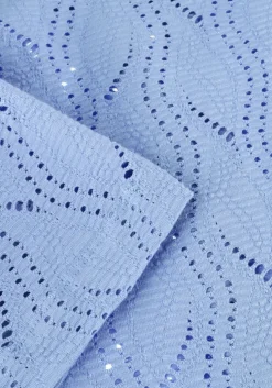 lichtblauwe object top objava 2/4 lo o-neck top