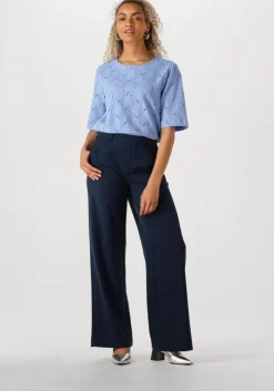 lichtblauwe object top objava 2/4 lo o-neck top