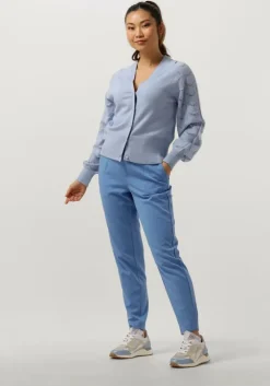 lichtblauwe object vest objeva l/s knit cardigan