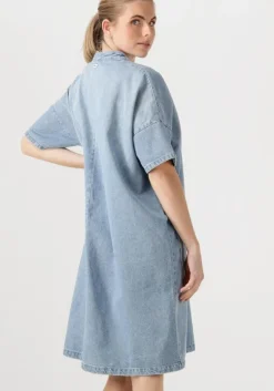 lichtblauwe penn & ink mini jurk dress