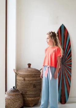 lichtblauwe petit blush pantalon wide leg pants