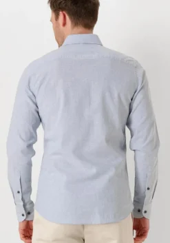 lichtblauwe profuomo klassiek overhemd shirt x-cutaway sc sf cotton linen