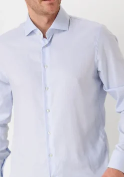 lichtblauwe profuomo klassiek overhemd fine twill - slim fit - non iron extra long sleeve