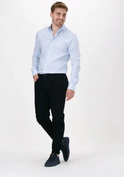 lichtblauwe profuomo klassiek overhemd fine twill - slim fit - non iron extra long sleeve