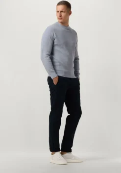 lichtblauwe profuomo trui structure crew neck