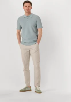 lichtblauwe pure path polo regular fit polo ss knitwear