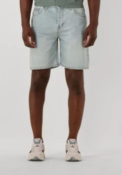 lichtblauwe pure path shorts the owen regular fit denim shorts