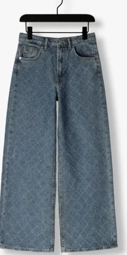 lichtblauwe raizzed straight leg jeans monaco laser