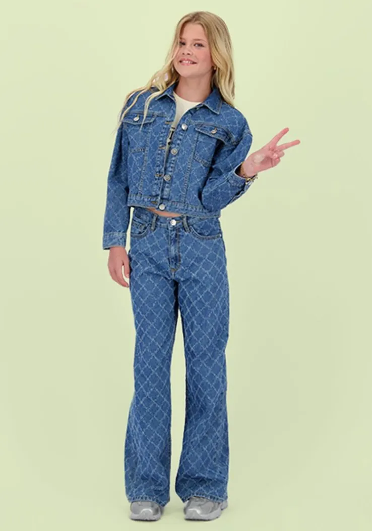 lichtblauwe raizzed straight leg jeans monaco laser