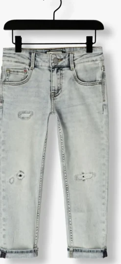 lichtblauwe raizzed straight leg jeans berlin crafted