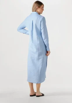 lichtblauwe resort finest maxi jurk shirt dress