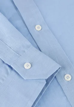 lichtblauwe resort finest blouses shirt 100% linen