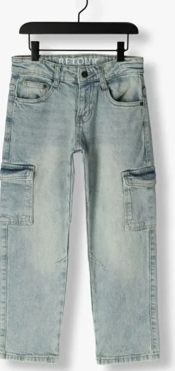 lichtblauwe retour cargobroeken stanley