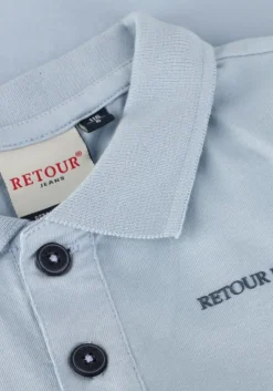 lichtblauwe retour polo antony