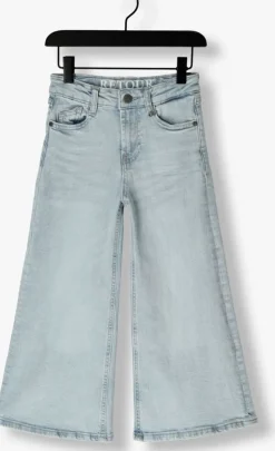 lichtblauwe retour straight leg jeans celeste