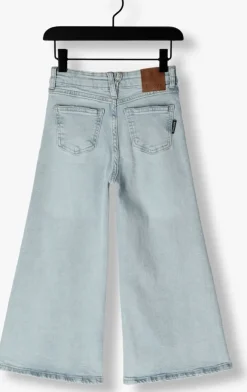 lichtblauwe retour straight leg jeans celeste
