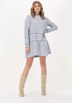 lichtblauwe rough studios mini jurk lana dress