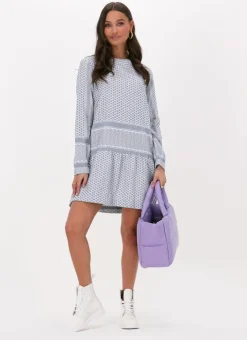 lichtblauwe rough studios mini jurk lana dress