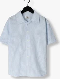 lichtblauwe salty stitch blouses oversized blouse - salty stripes