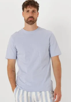 lichtblauwe scotch & soda t-shirt seasonal core - regular fit lo