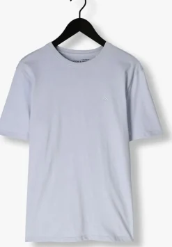 lichtblauwe scotch & soda t-shirt seasonal core - regular fit lo