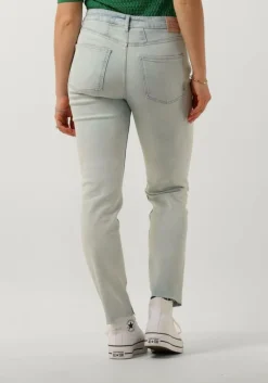 lichtblauwe scotch & soda slim fit jeans high five high rise slim jeans - blauw mirage