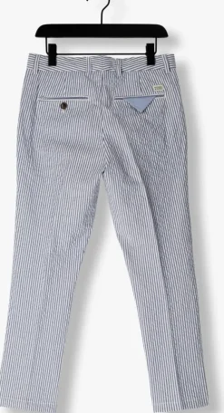 lichtblauwe scotch & soda pantalon seersucker chino pants