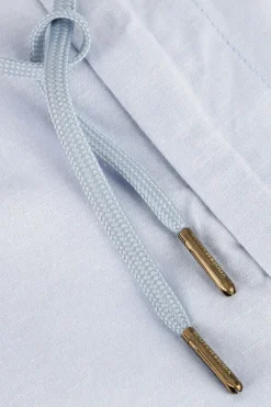 lichtblauwe scotch & soda korte broek fave cotton/linen twill bermuda