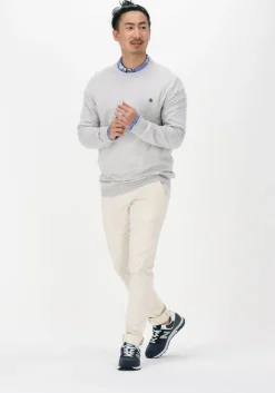 lichtblauwe scotch & soda casual overhemd regular fit bonded shirt