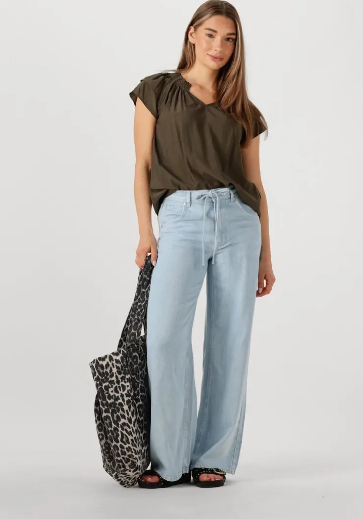 lichtblauwe second female wide jeans irvin denim jeans