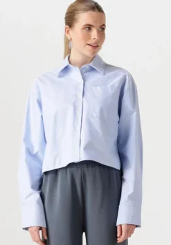 lichtblauwe second female blouses baulo cropped shirt