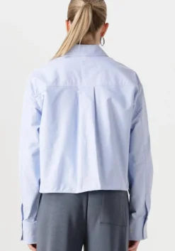 lichtblauwe second female blouses baulo cropped shirt