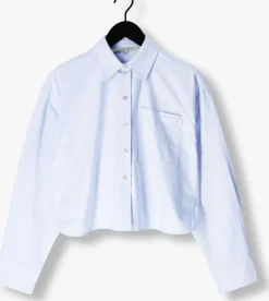 lichtblauwe second female blouses baulo cropped shirt