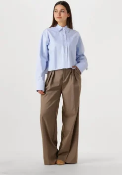 lichtblauwe second female blouses baulo cropped shirt