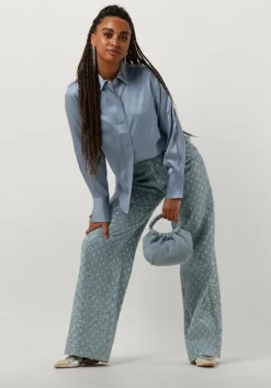 lichtblauwe second female blouses galla classic shirt