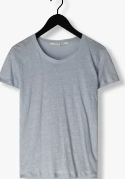 lichtblauwe second female t-shirt peony o-neck tee