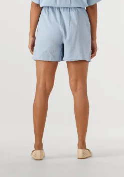 lichtblauwe selected femme korte broek slfluisa mw string shorts b