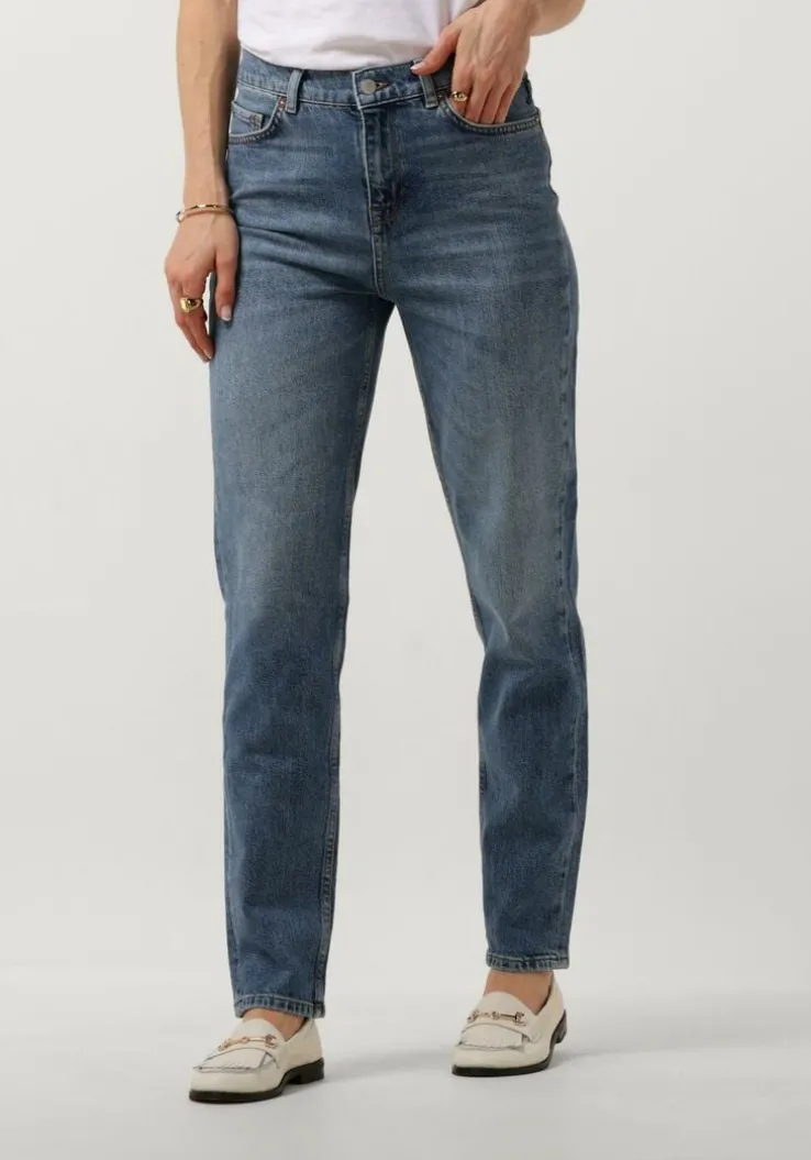 lichtblauwe selected femme slim fit jeans slfamy hw slim chambly blu jea