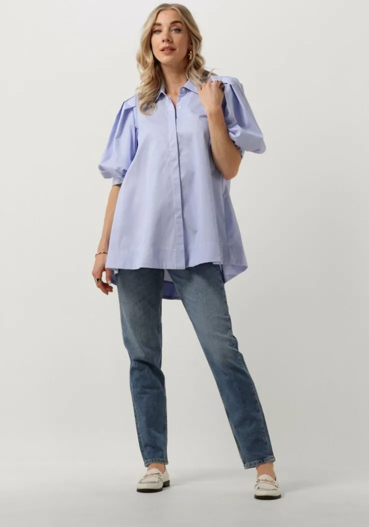 lichtblauwe selected femme slim fit jeans slfamy hw slim chambly blu jea